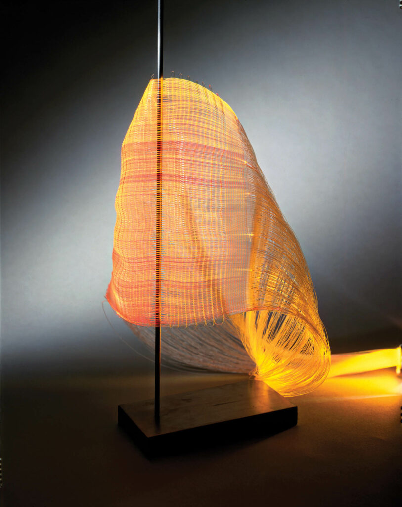 Fiber Optic Sail Cloth, a collaborative commission by Suzanne Tick with Harry Allen for a private collecto