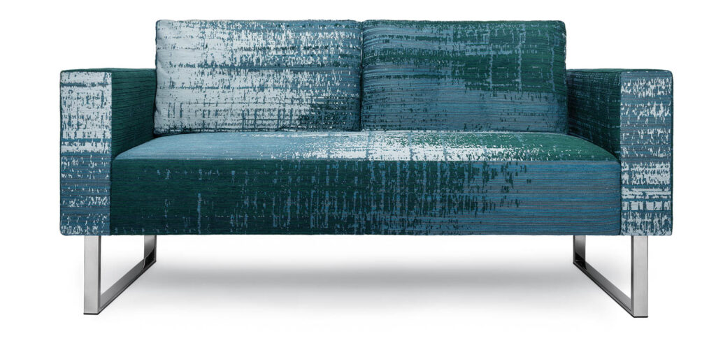 Spectral Array polyester upholstery, from Luum’s Fabric of Space collection