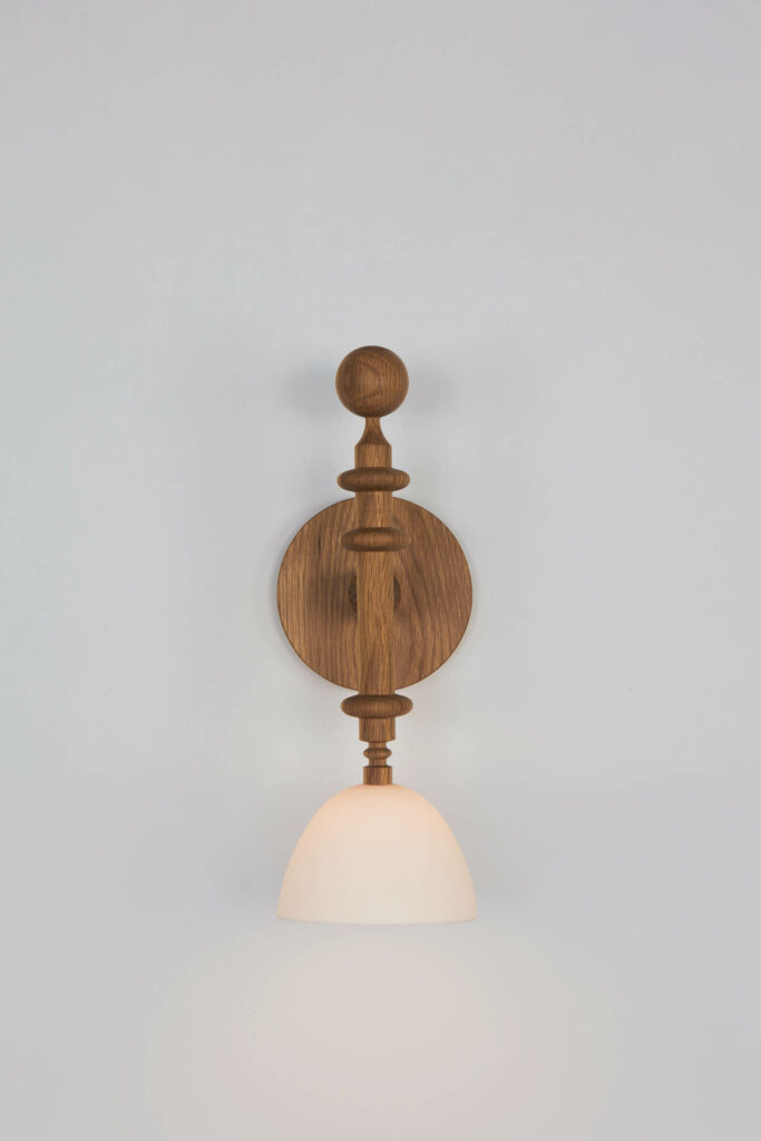 Del Playa single arm sconce by Jessica Helgerson, available through Roll & Hill.