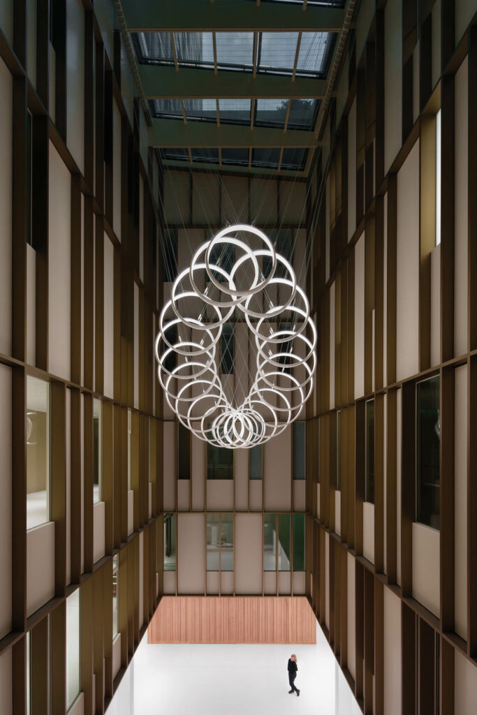 Loops, an installation by SpY and Studio Banana, named after its two dozen large, kinetic circles