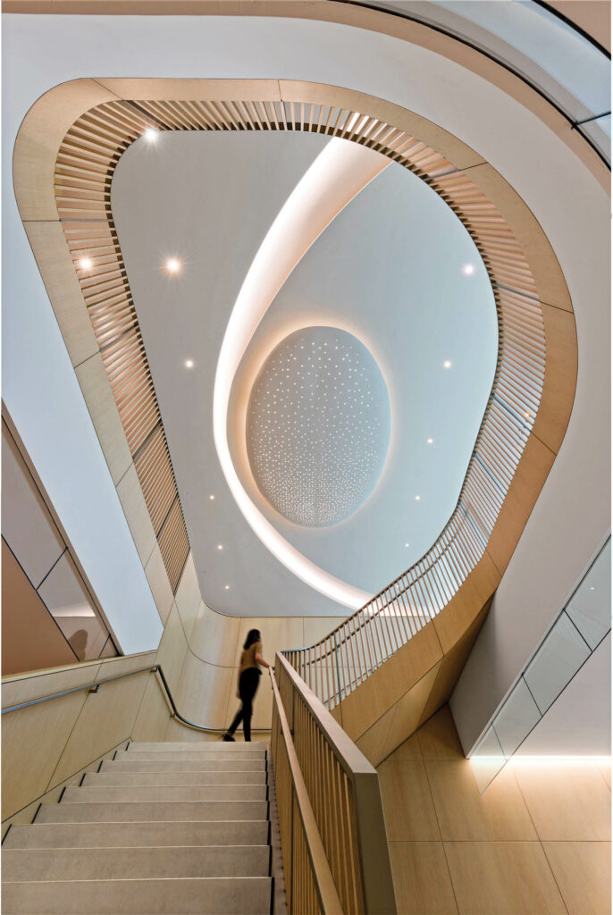 interior stairwell inside of corporate office